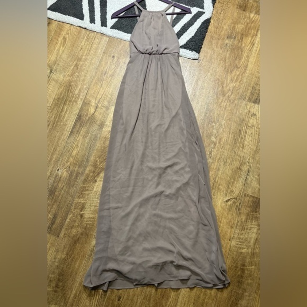 Show Me Your Mumu Amanda Maxi Dress in Dune Chiffon